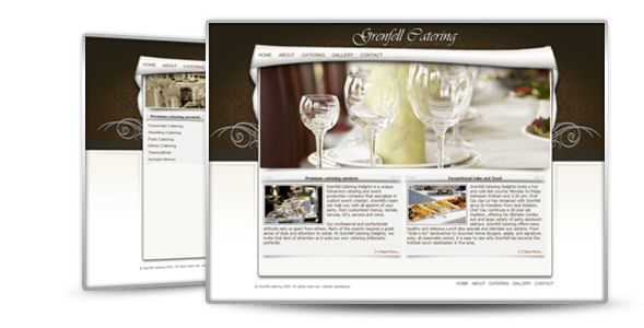 Web design of Grenfell catering